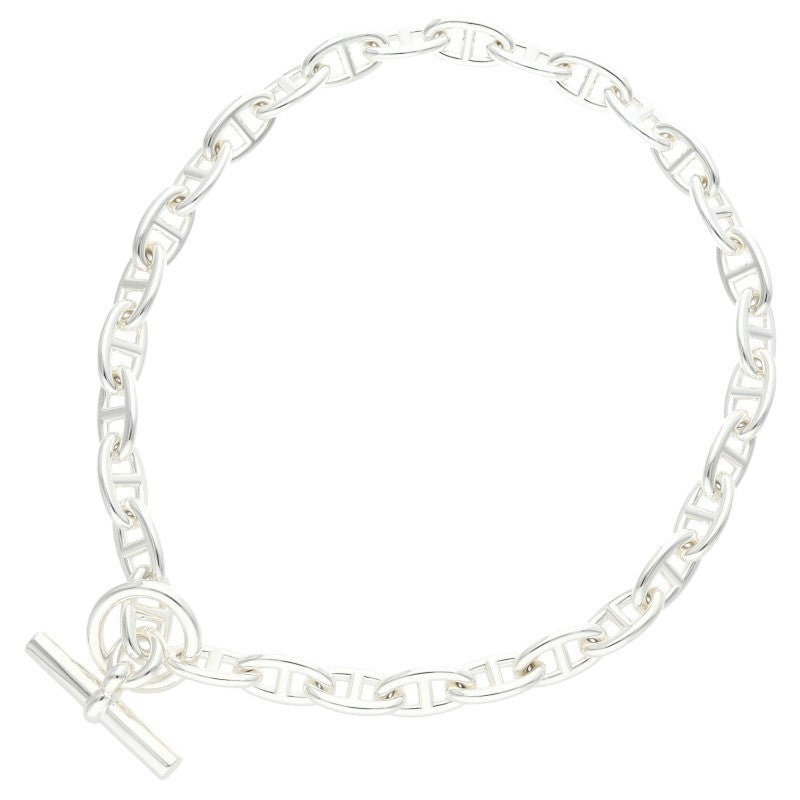 HERMES Chaine d'Ancre GM Silver Necklace Size GM
