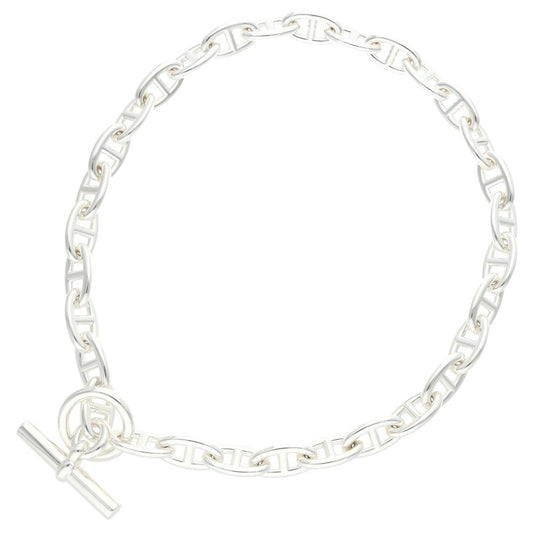 HERMES Chaine d'Ancre GM Silver Necklace Size GM