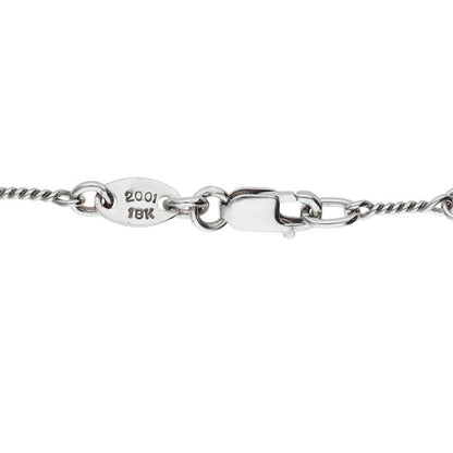 Chrome Hearts 18KWG Twist Chain Necklace Size 20 Inch