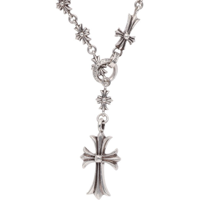 Chrome Hearts CH Cross Tiny E Choke Chain Necklace