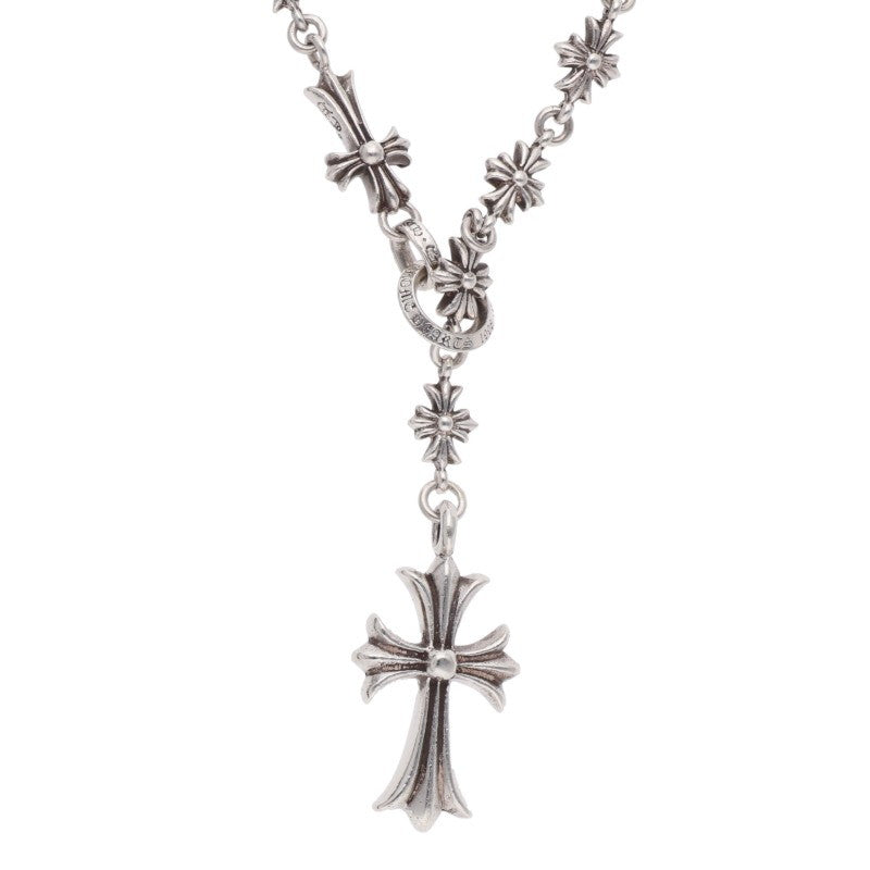 Chrome Hearts CH Cross Tiny E Choke Chain Necklace