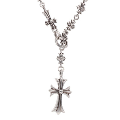 Chrome Hearts CH Cross Tiny E Choke Chain Necklace