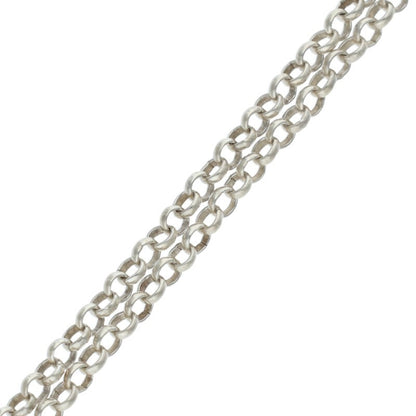 Chrome Hearts Roll Chain Necklace Silver Size 20 Inch
