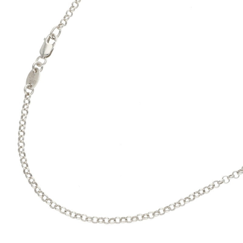 Chrome Hearts Roll Chain Silver Necklace Size 18 Inch