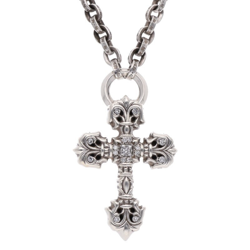 Chrome Hearts FILIG CROSS XS Diamond Necklace Size 30 Inch