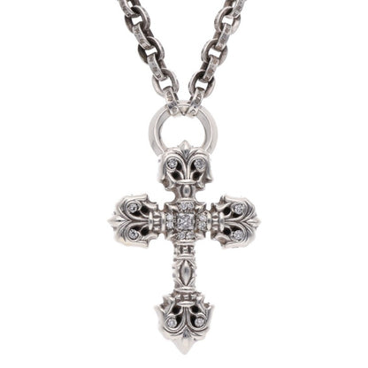 Chrome Hearts FILIG CROSS XS Diamond Necklace Size 30 Inch