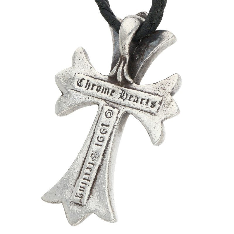 Chrome Hearts Small CH Cross Bolo Tip Silver Necklace