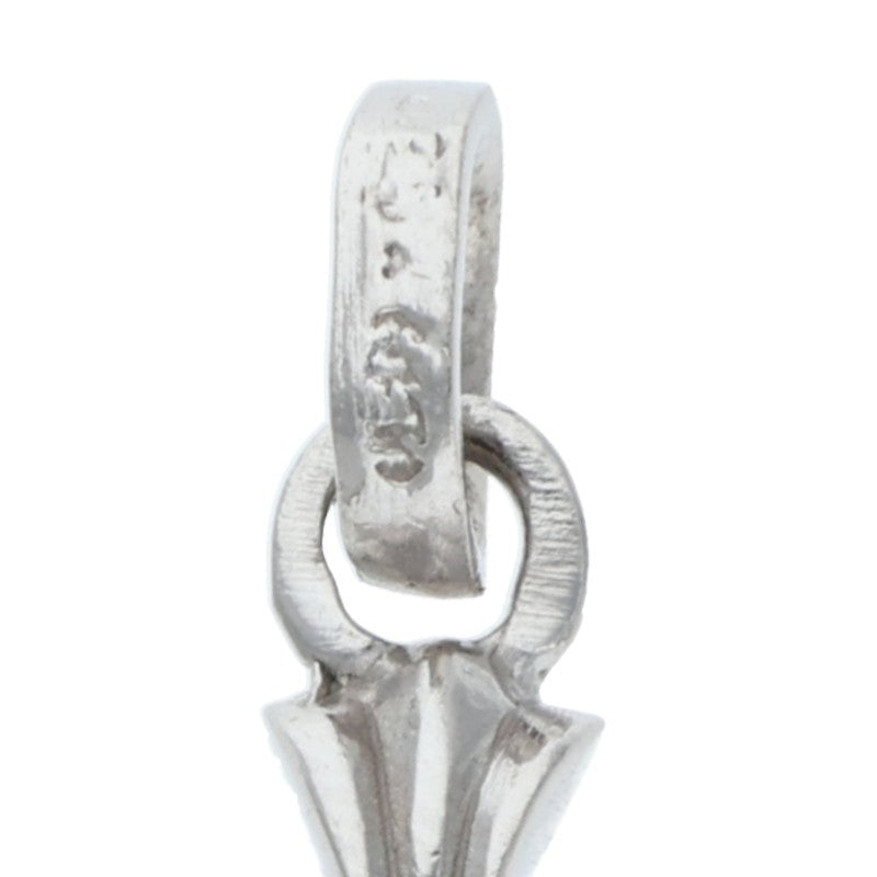 Chrome Hearts 18K WG Baby Fat Cross Pave Diamond Charm