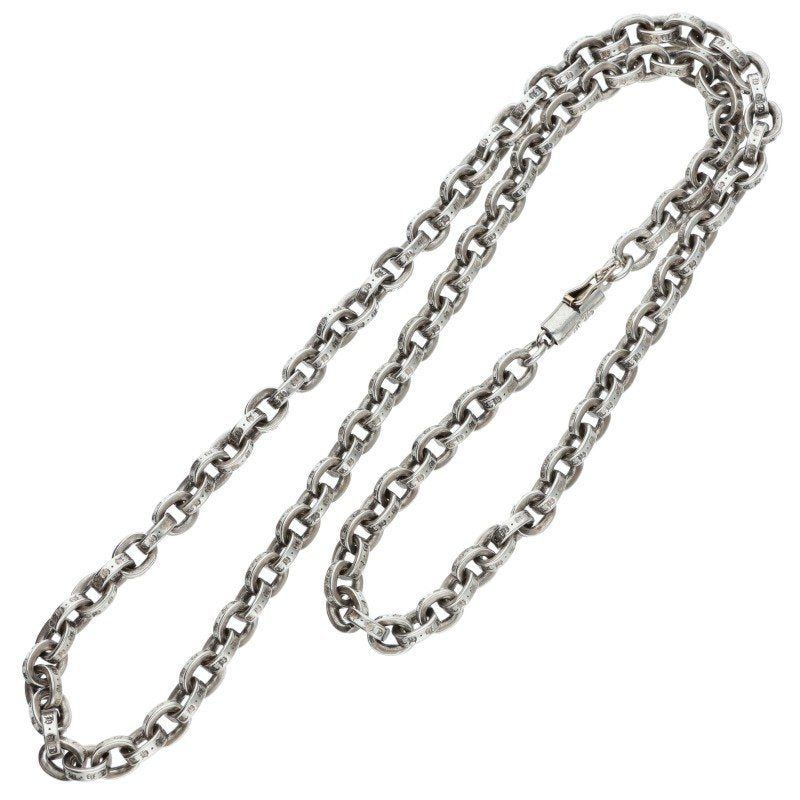 Chrome Hearts Paper Chain Necklace Silver Size 20 Inch