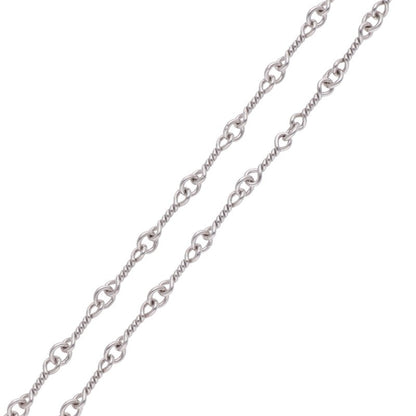 Chrome Hearts 18K WG T20 Twist Chain Necklace Size 20 Inch