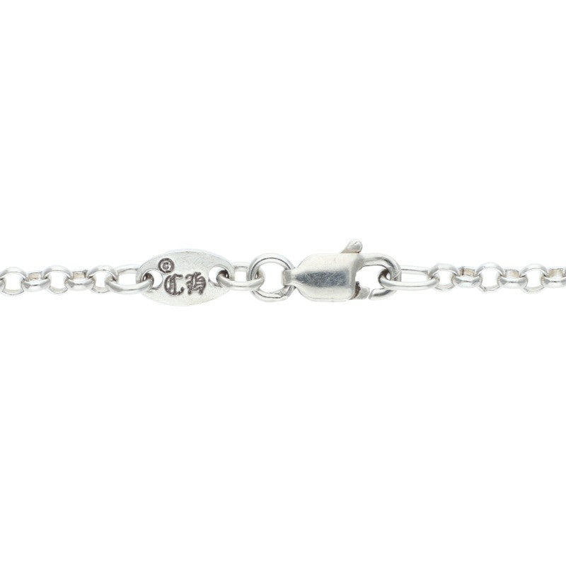 Chrome Hearts Roll Chain Silver Necklace Size 18 Inch