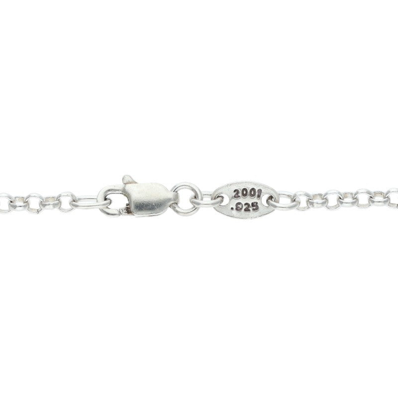 Chrome Hearts Roll Chain Silver Necklace Size 18 Inch