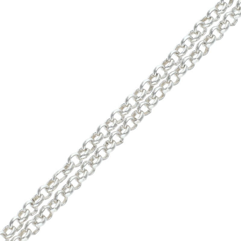 Chrome Hearts Roll Chain Silver Necklace Size 18 Inch