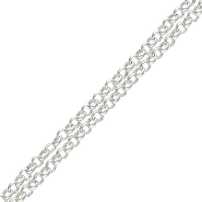 Chrome Hearts Roll Chain Silver Necklace Size 18 Inch