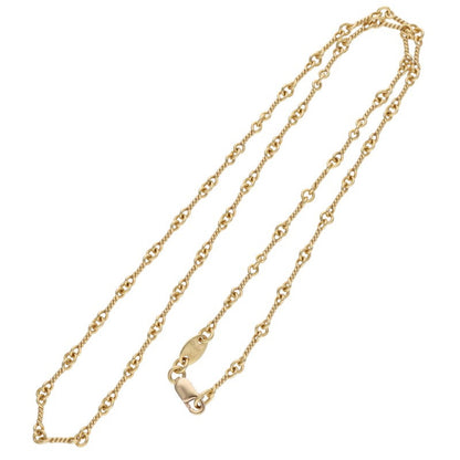 Chrome Hearts 22K Twist Chain Gold Necklace Size 16 Inch