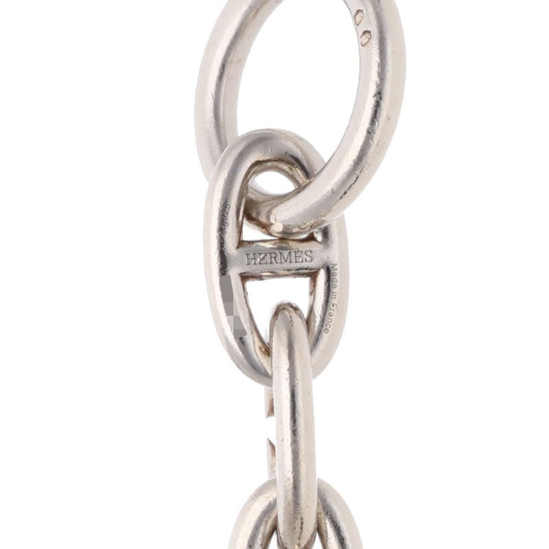 HERMES Chaine d'Ancre Silver Choker Necklace Size GM