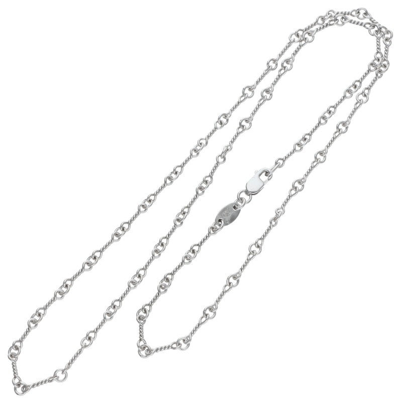 Chrome Hearts 18KWG Twist Chain Necklace Size 18 Inch