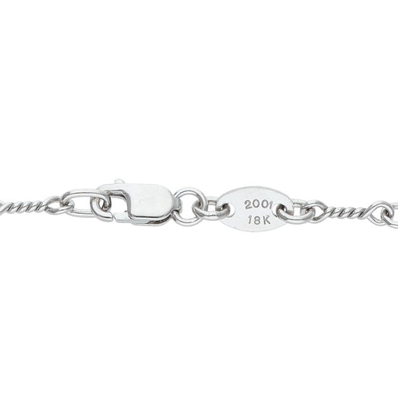 Chrome Hearts 18KWG Twist Chain Necklace Size 18 Inch