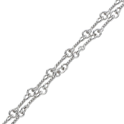 Chrome Hearts 18KWG Twist Chain Necklace Size 18 Inch
