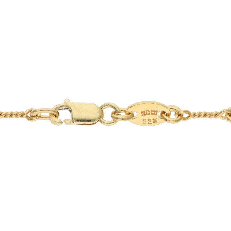 Chrome Hearts 22K Twist Chain Gold Necklace Size 18 Inch