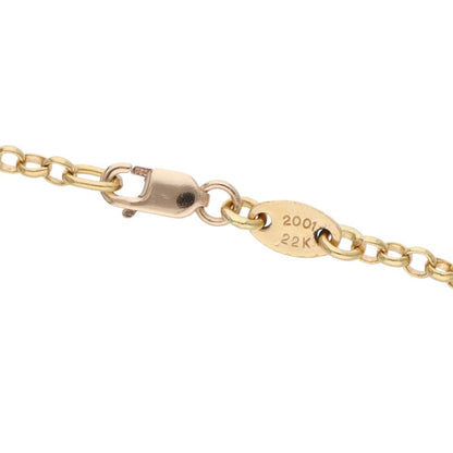 Chrome Hearts 22K Roll Chain Gold Necklace Size 18 Yellow