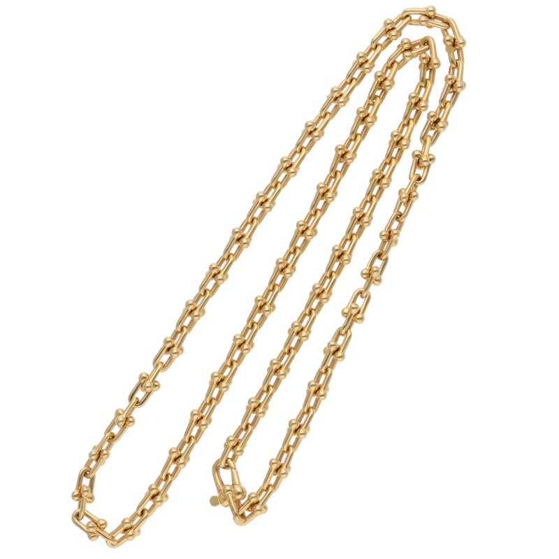 TIFFANY&Co. 18K HardWear Micro Link Necklace Size 16 Inch