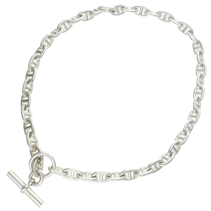 HERMES Chaine d'Ancre Silver Necklace Size MM