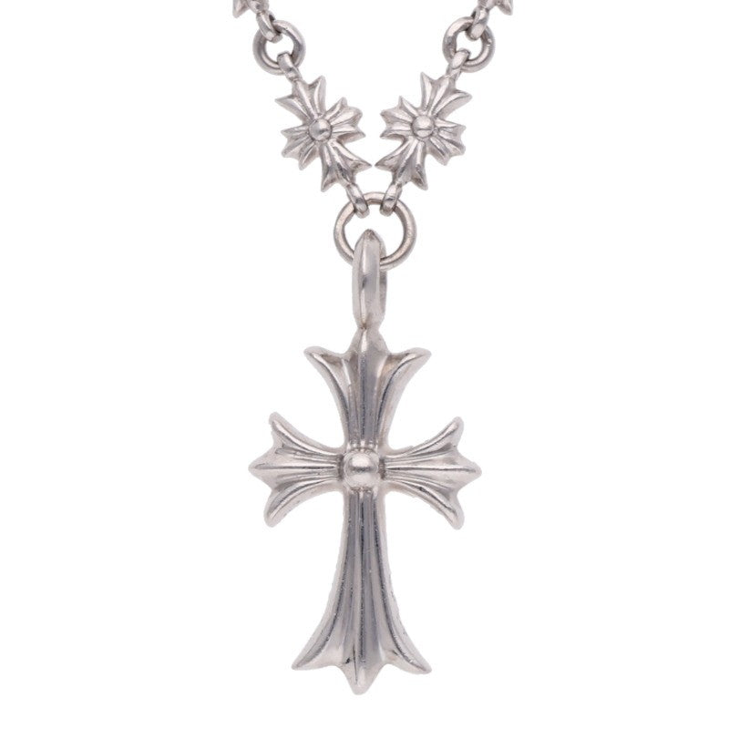 Chrome Hearts 18K Pave Diamond Cross Necklace Size 20 Inch