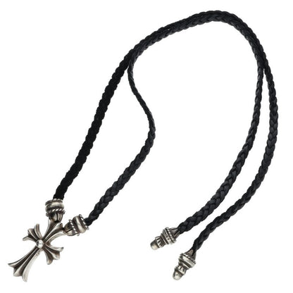 Chrome Hearts Small CH Cross Cord Necklace
