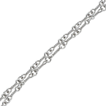 Chrome Hearts 18K WG Twist Chain Necklace Size 16 Inch
