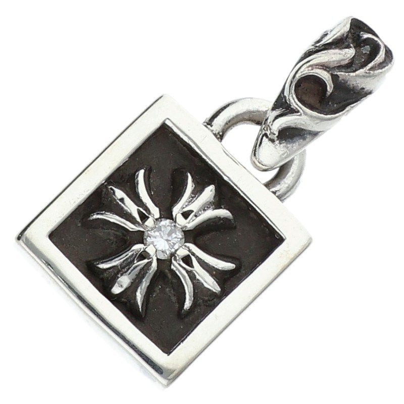 Chrome Hearts FRAMED CH PLUS 1DIA Silver Pendant