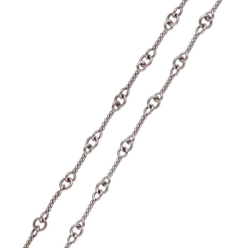 Chrome Hearts 18K WG Twist Chain Necklace Size 18 Inch