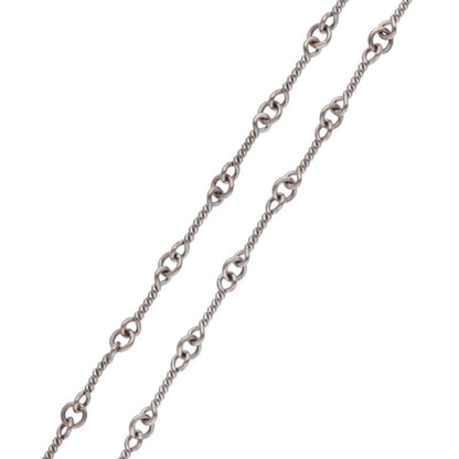 Chrome Hearts 18K WG Twist Chain Necklace Size 18 Inch