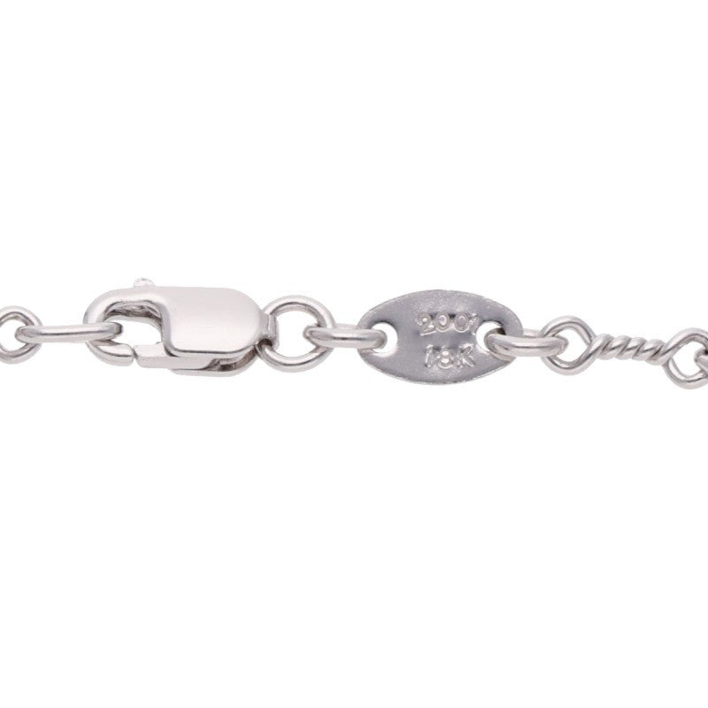 Chrome Hearts 18K White Gold Chain Necklace Size 18 Inch