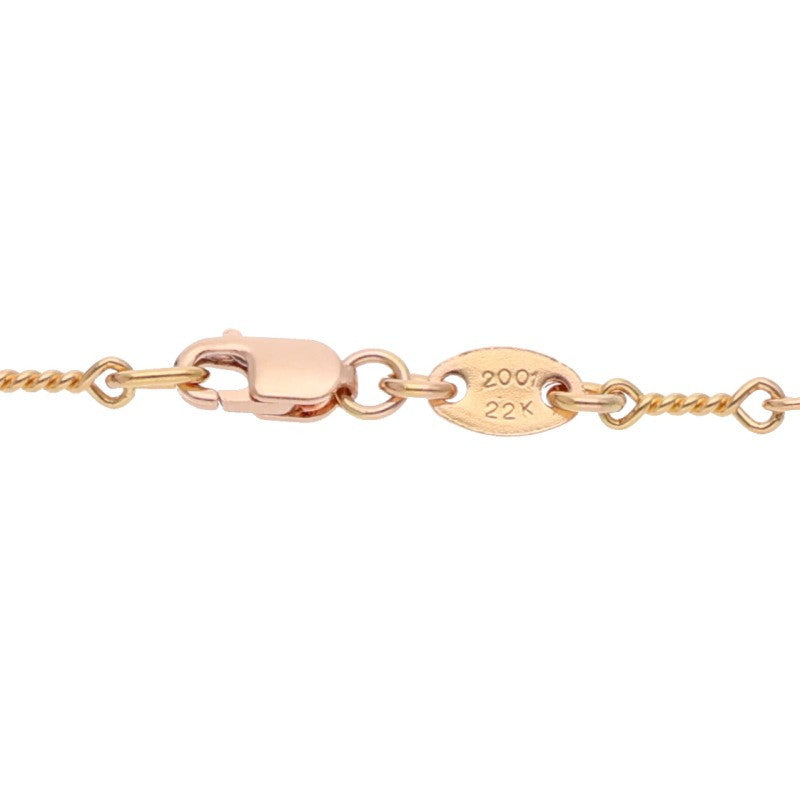 Chrome Hearts 22K Twist Chain T20 Gold Necklace Size Yellow