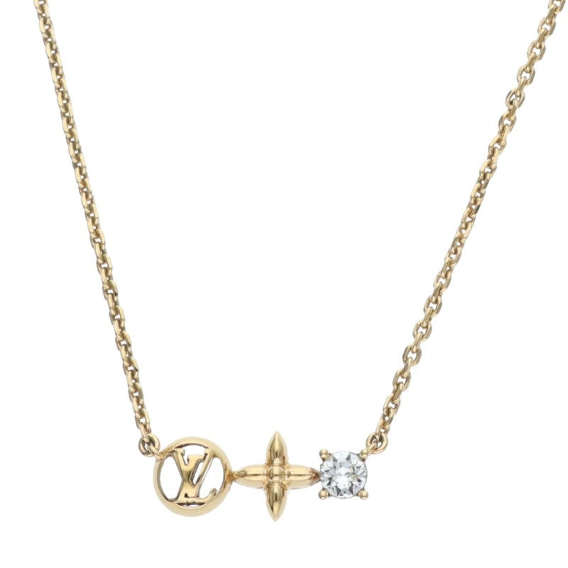 LOUISVUITTON m00368 LV Circle Monogram Flower Necklace Gold