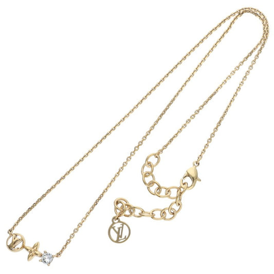 LOUISVUITTON m00368 LV Circle Monogram Flower Necklace Gold