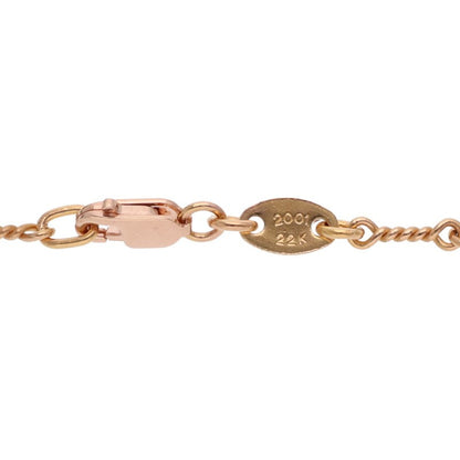 Chrome Hearts 22K Gold Twist Chain Necklace Size 20 Inch