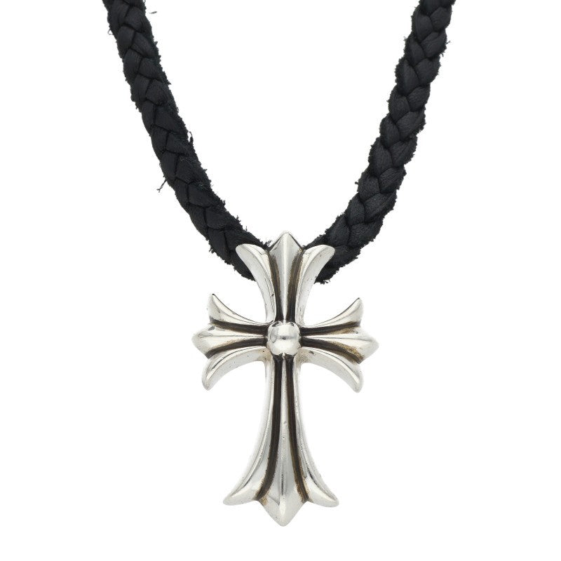 Chrome Hearts Small CH Cross Bolo Tip Silver Necklace