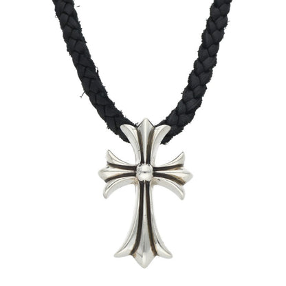 Chrome Hearts Small CH Cross Bolo Tip Silver Necklace