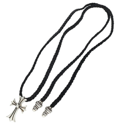 Chrome Hearts Small CH Cross Bolo Tip Silver Necklace