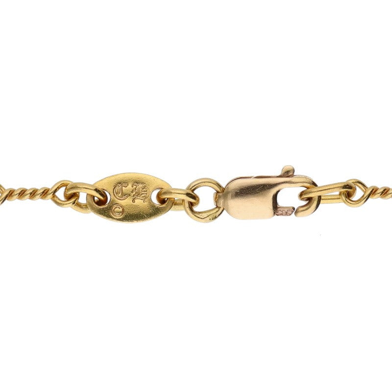 Chrome Hearts 22K Gold Twist Necklace Yellow Size 18 Inch
