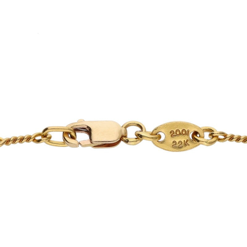 Chrome Hearts 22K Gold Twist Necklace Yellow Size 18 Inch