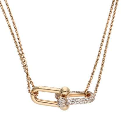 TIFFANY&Co. HardWear Double Link Pave Diamond Necklace