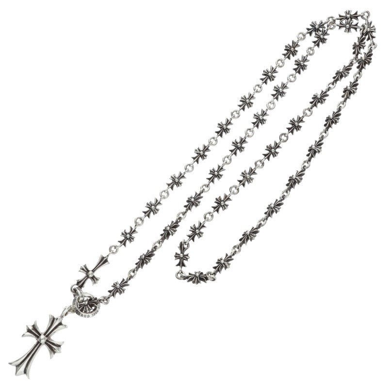 Chrome Hearts 925 CH Cross Choke Chain Rosary Silver