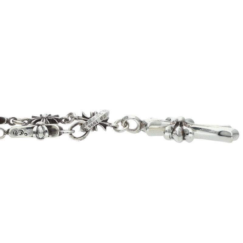 Chrome Hearts 925 CH Cross Choke Chain Rosary Silver