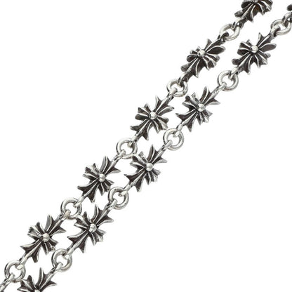 Chrome Hearts 925 CH Cross Choke Chain Rosary Silver