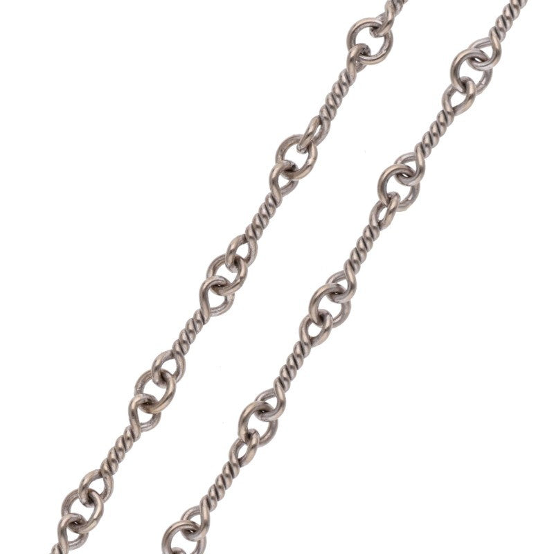 Chrome Hearts 18KWG Twist Chain White Gold Size 20 Inch