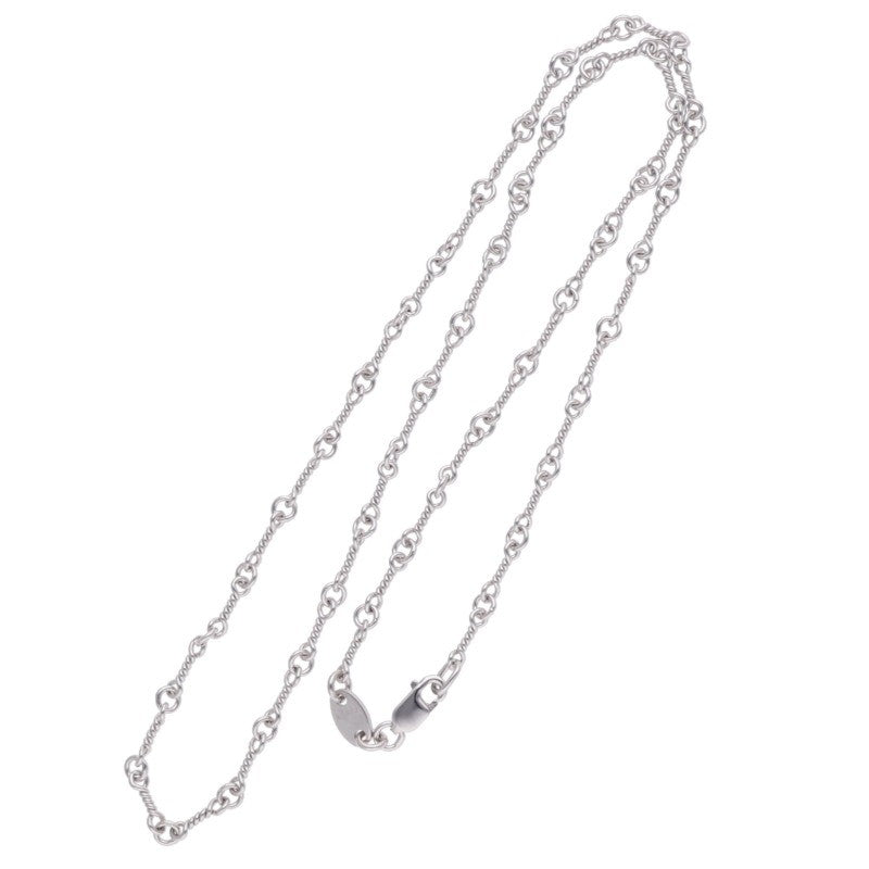 Chrome Hearts 18KWG Twist Chain Necklace Size 16 Inch