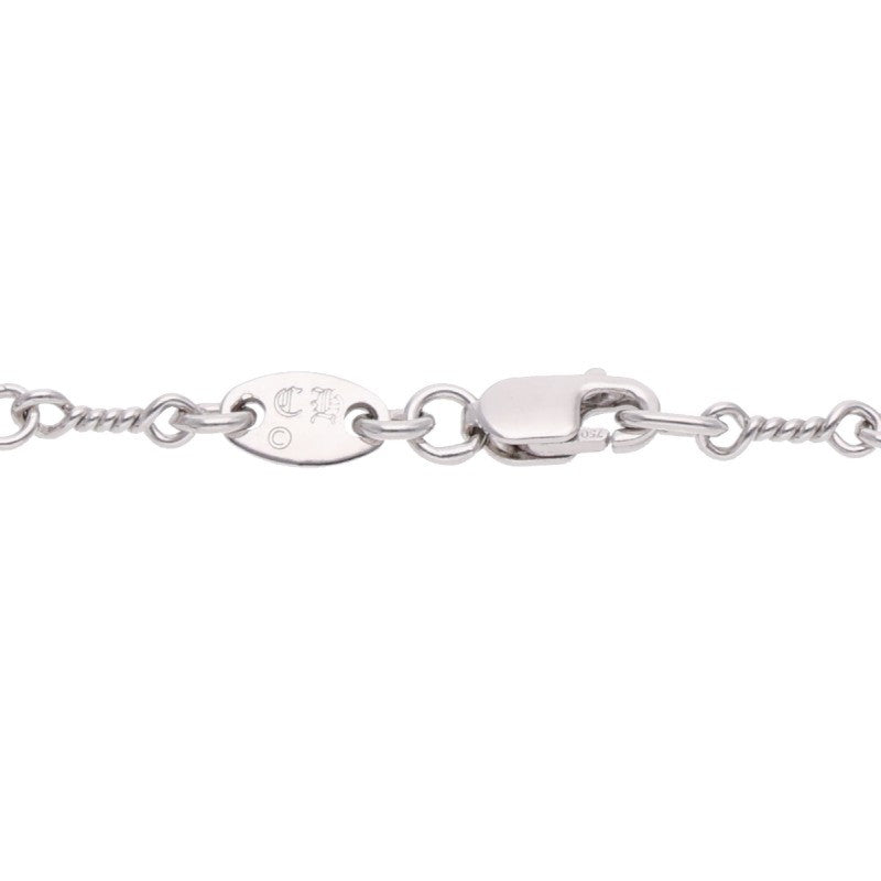 Chrome Hearts 18KWG Twist Chain Necklace Size 16 Inch